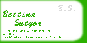 bettina sutyor business card